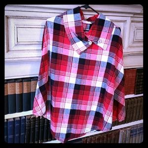 Womens plaid poncho